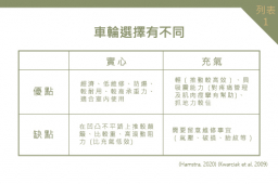 車輪選擇有不同